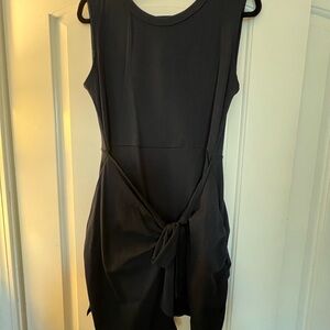 Navy Blue Tie Skort Dress